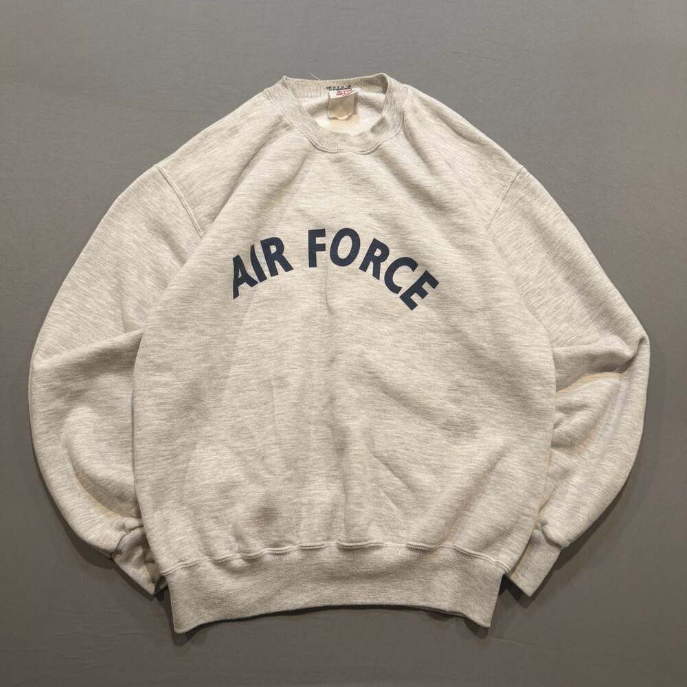 Vintage 90s Jerzees Super Sweats Air Force Grey Crewneck Sweatshirt